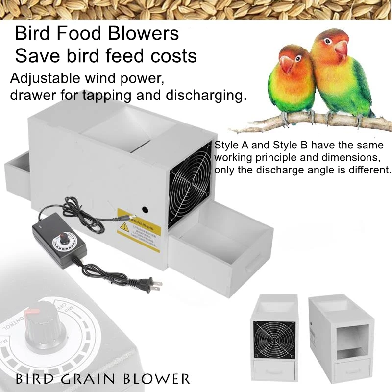 

Parrot Feed Shell Blower Bird Food Separator Screening Skin Blower