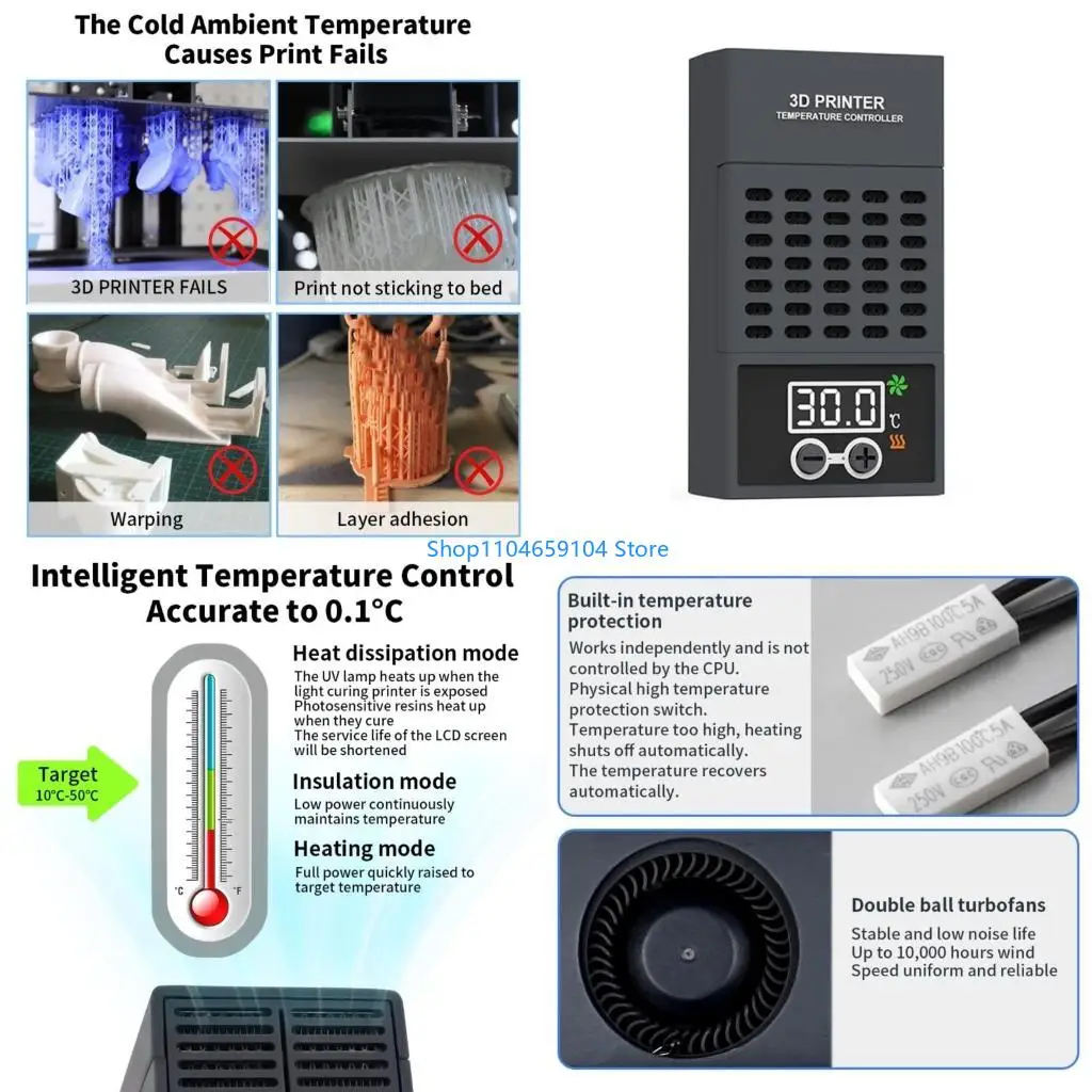 

User Friendly Printer Temperature Controller, Integrated Air Filter, Performances for Consistent Result