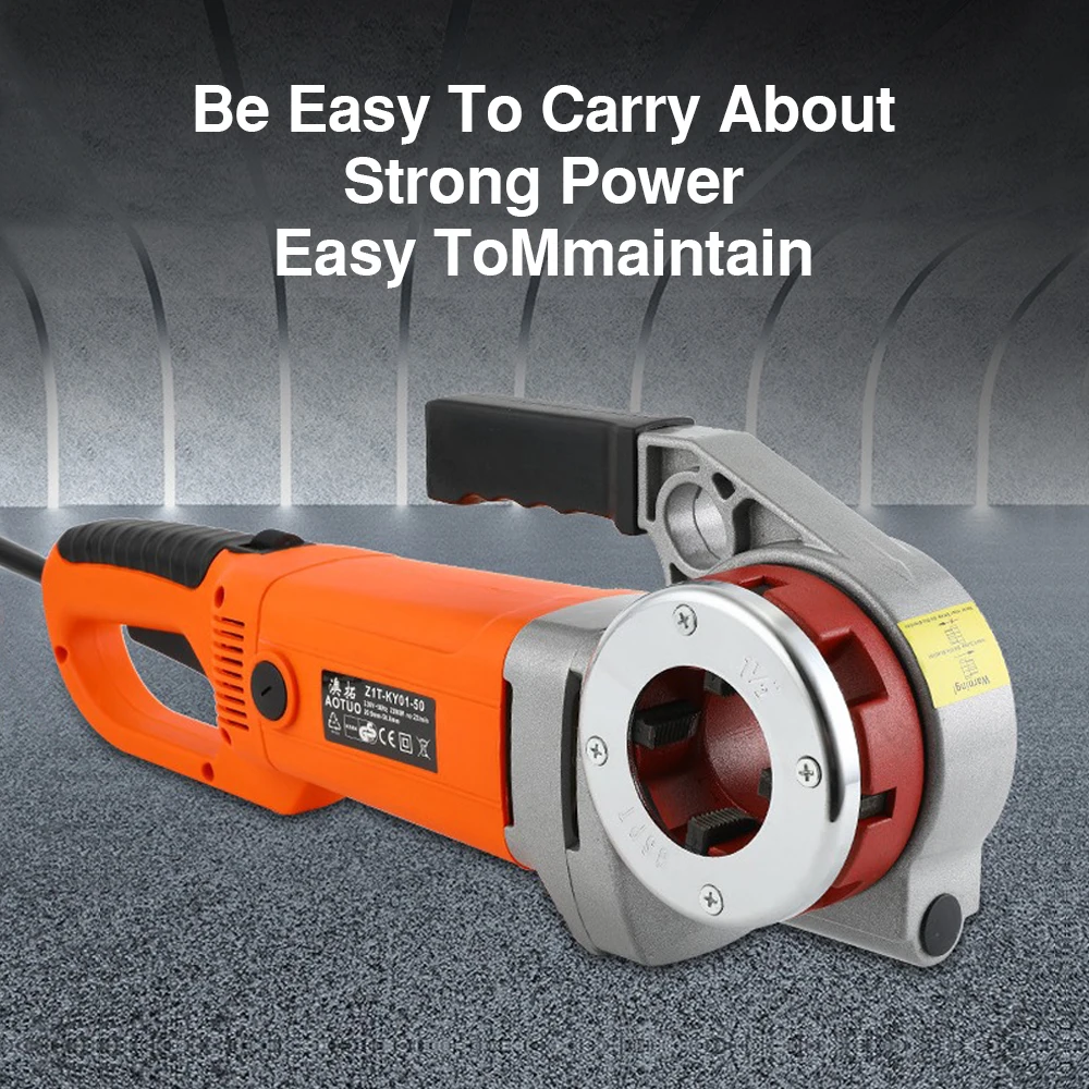 2300W Handheld Electric Threading Machine 220V Twisted Hinge Galvanized Pipe Threading Machine Electric Sleeve Machines for Home