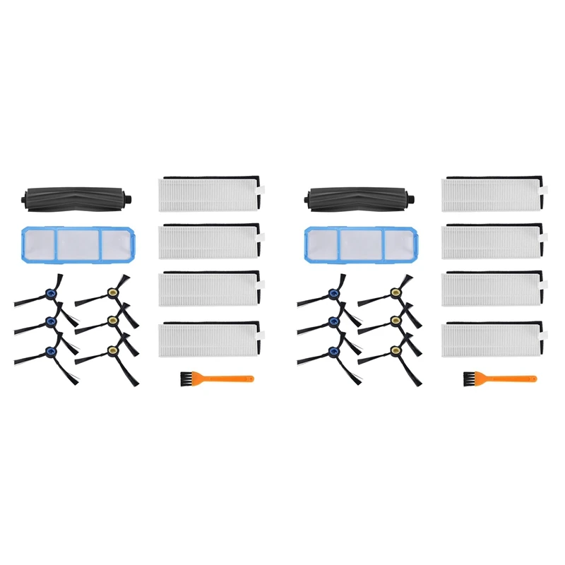 2X ل Silvercrest SSR1 SSRA1 Ilife A9S A9 A7 جهاز آلي لتنظيف الأتربة فرشاة رئيسية فرشاة جانبية استبدال أجزاء فلتر HEPA