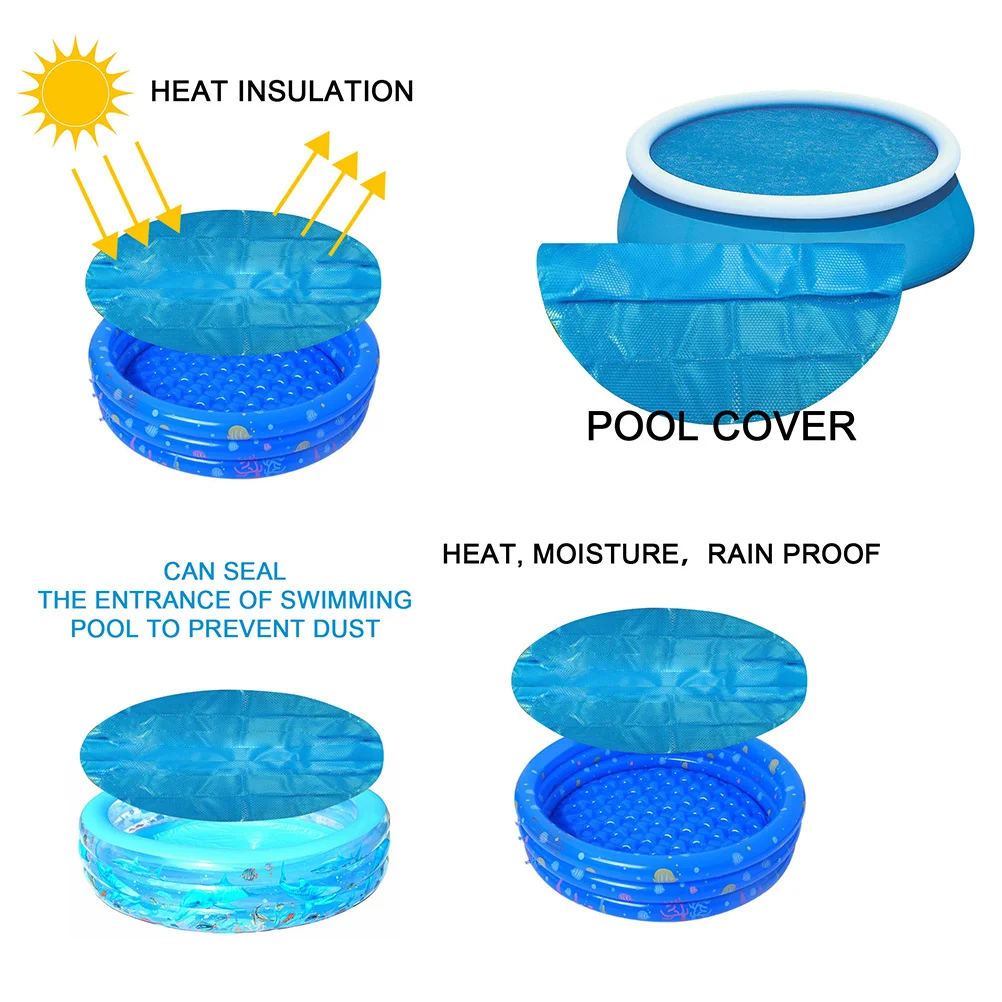 1Pcs Heat Insulation Pool Blanket 2.9m Blue Swimming Pool Cover Waterproof for Inflatable Frame Pools