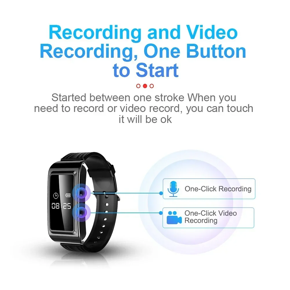 32GB SmartWatch Mini Camera Wristband 1080P HD Video Recording Micro Cam Sports Voice Recorder Smart Watch Bracelet Camcorder