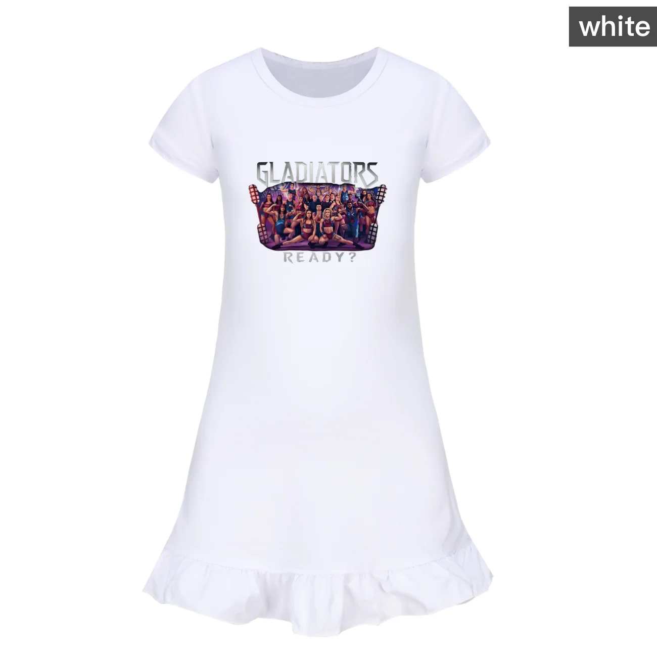 Gladiator Are You Ready Kids Summer Casual Dresses Baby Girls Straight Nightgowns Children Daily Sleeping Night Dress