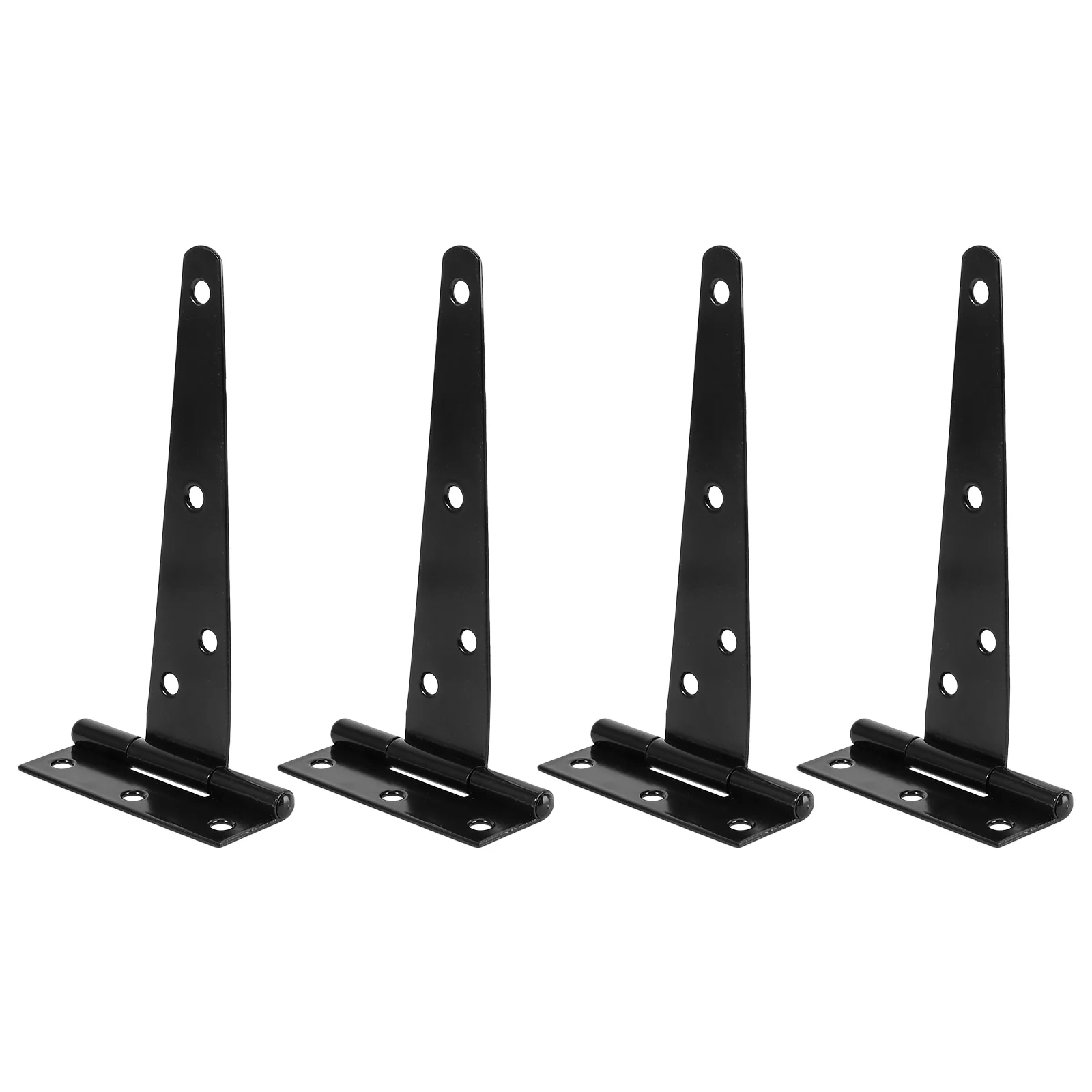 4pcs T Hinges Heavy Duty Hinges Gate Strap Hinges for Storage Shed Door Barn Door Gates ( Black 8 Inches )