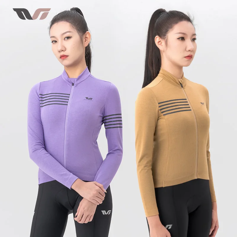 

ROCKBROS TVI Autumn Winter Cycling Jersey Lightweight Windproof Thermal Jersey High Elastic Comfortable Women Cycling Clothing