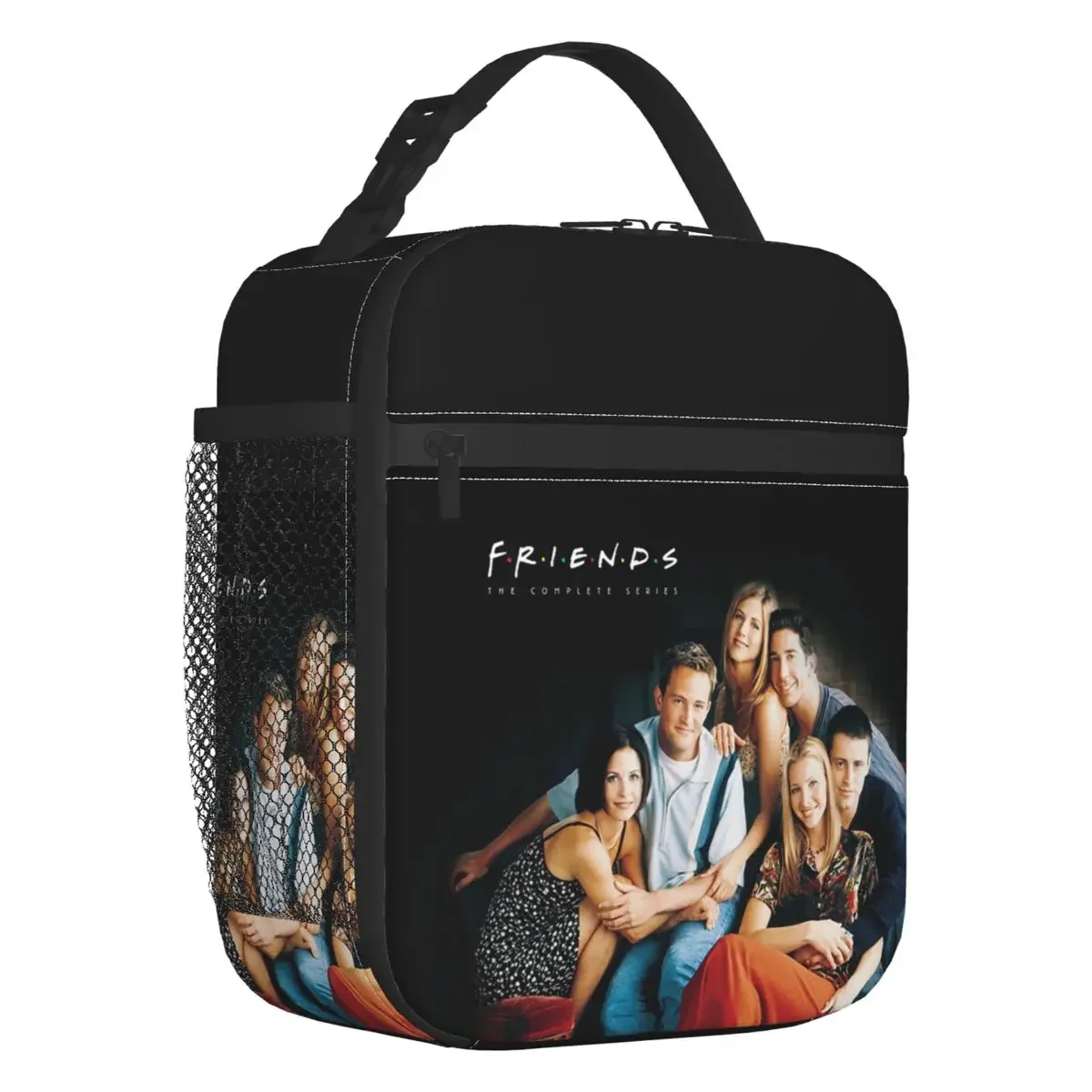 

Friends Characters Classic Poster Portable Lunch Box for Women TV Show Thermal Cooler Food Insulated Lunch Bag Office Work