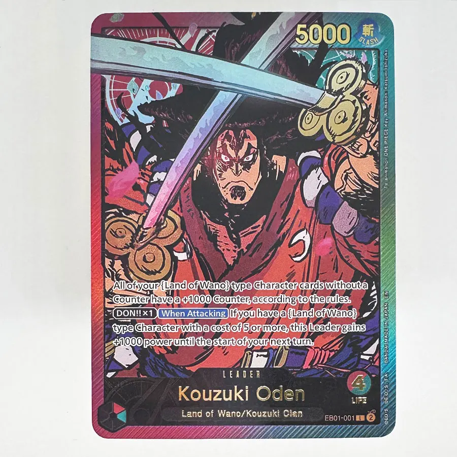 One Piece TCG Kozuki Oden Full Set Proxy Cards - Land of Wano Leader Alt Art EB01 OP01 Foil Collectible OPCG Cards