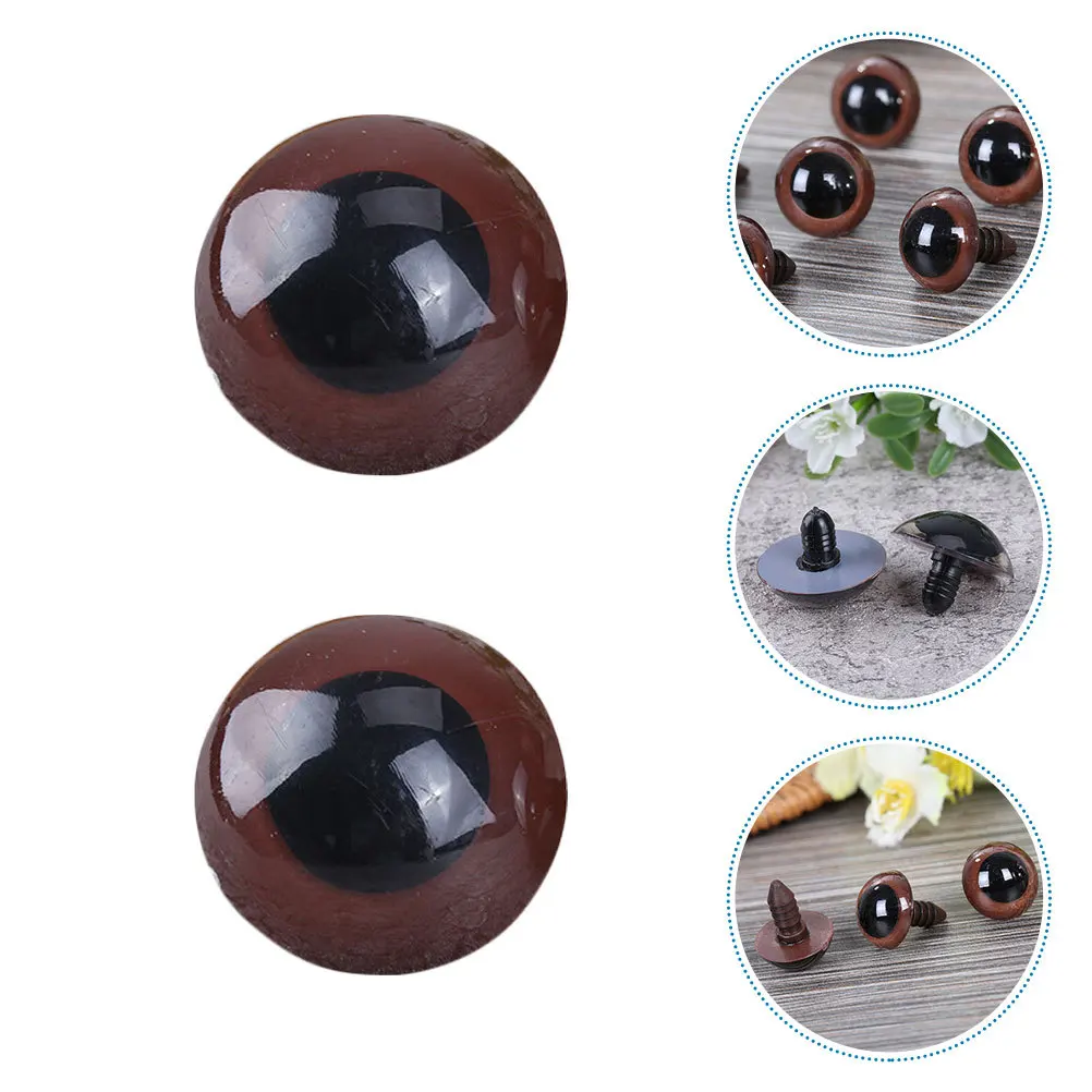 

20pcs 30Mm Brown Safety For Crochet Large Plastic Eyes Diy Amigurumi Stuffed Animals Craft Puppet Accessories Cocoa Eyeballs