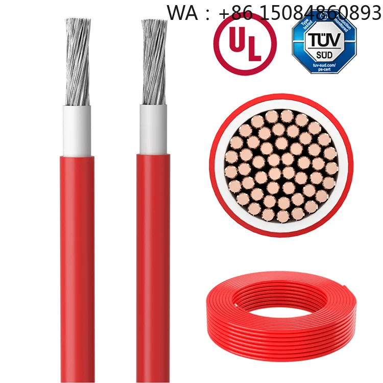 TUV H1Z2Z2-K PV1-F Solar Cable 1.5-30mm² 0.6/1kV DC Tinned Copper XLPO Wire for Solar Panel Photovoltaic Power Generation Statio