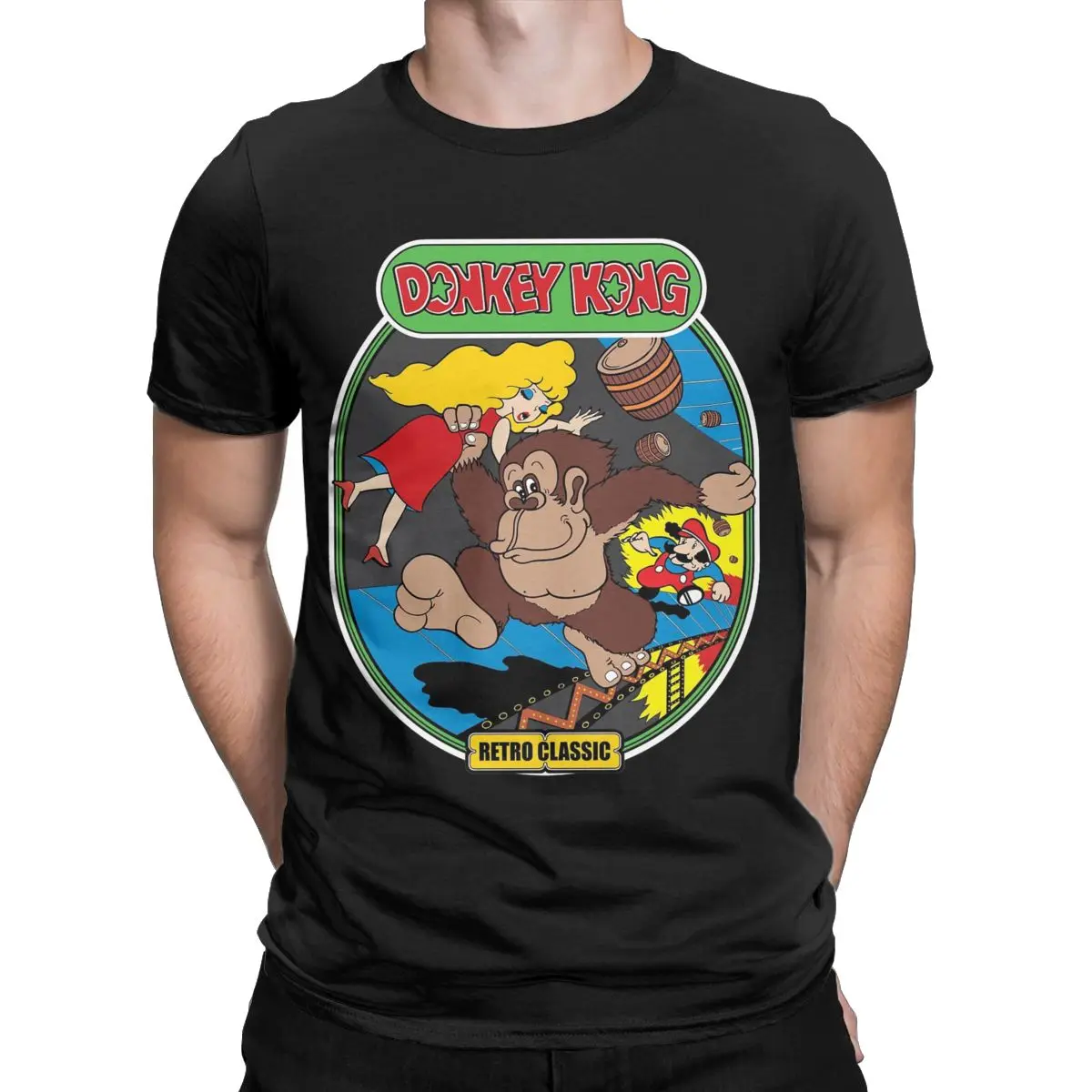 Men Women's RETRO Donkey Kong ARCADE Game Lover Graphic Shirts Apparel Amazing Pure Cotton T Shirts Top Tee Clothes Unique