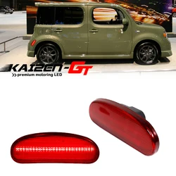 Smoked/Red Lens Red LED Rear Bumper Side Marker Lights For 2009-2014 NISSAN CUBE Fender Flare Lamp Driving Light Parking Lights
