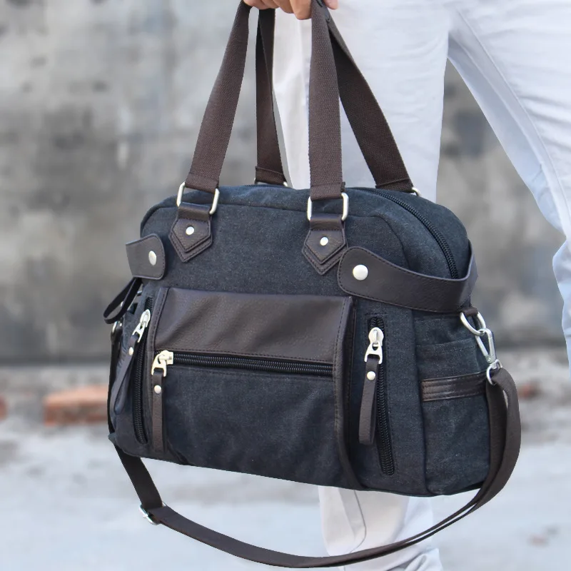 Male Bag England Retro Handbag Shoulder bag Canvas Men Big Messenger Bags High Quality Men's Travel Crossbody Duffle bags bolsos