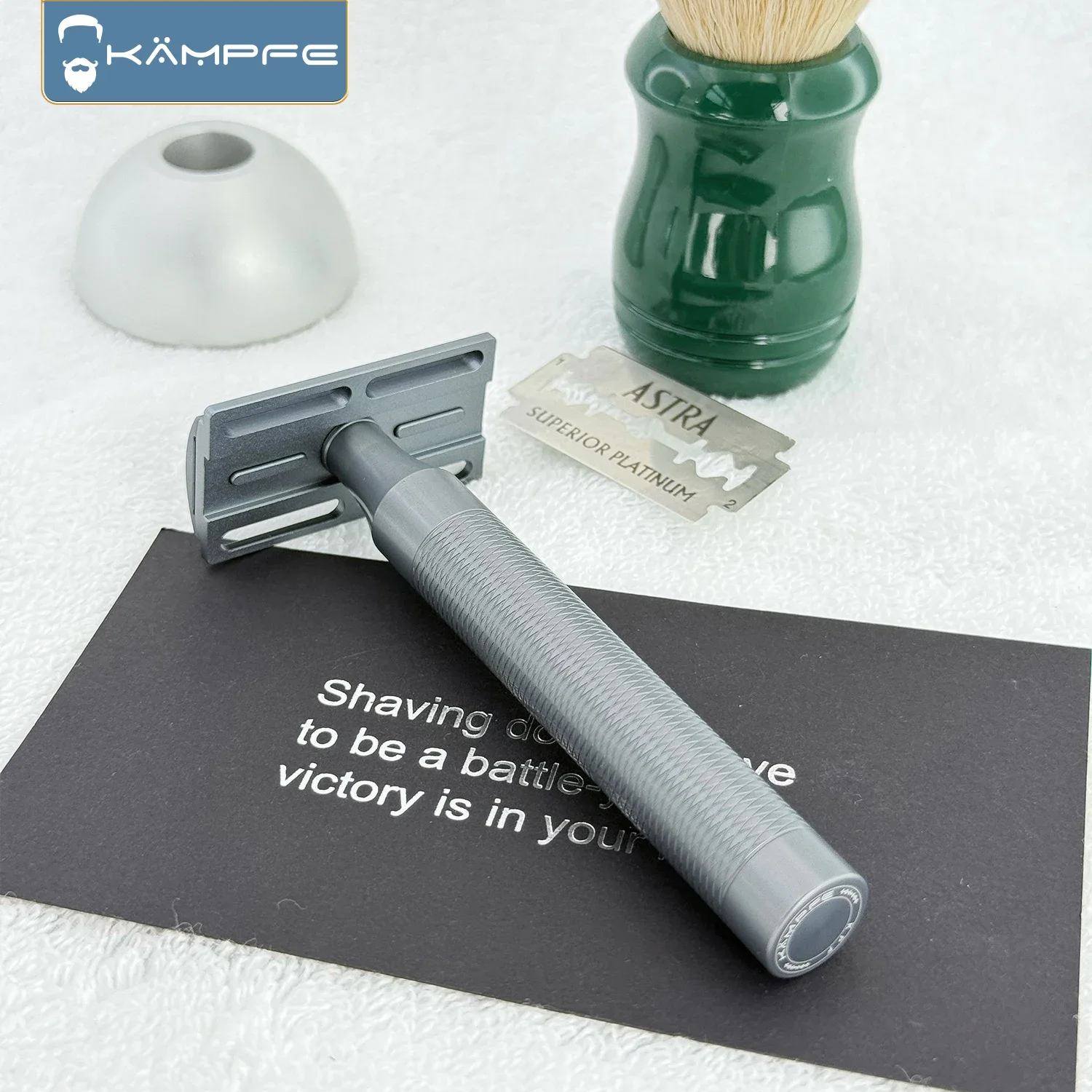 KAMPFE Double Edge Safety Razor Aluminum Closed Comb CNC Processed Traditional Manual Men's Grooming Gift