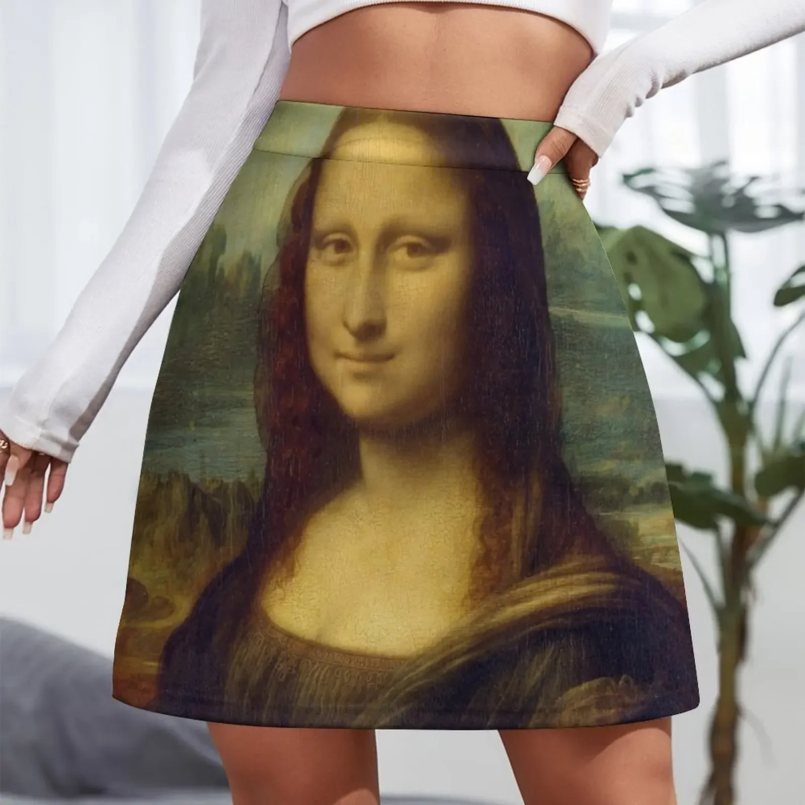 Ikonischer Leonardo da Vinci Mona Lisa Minirock Damenrock Minirock Damen Damen Sommerrock