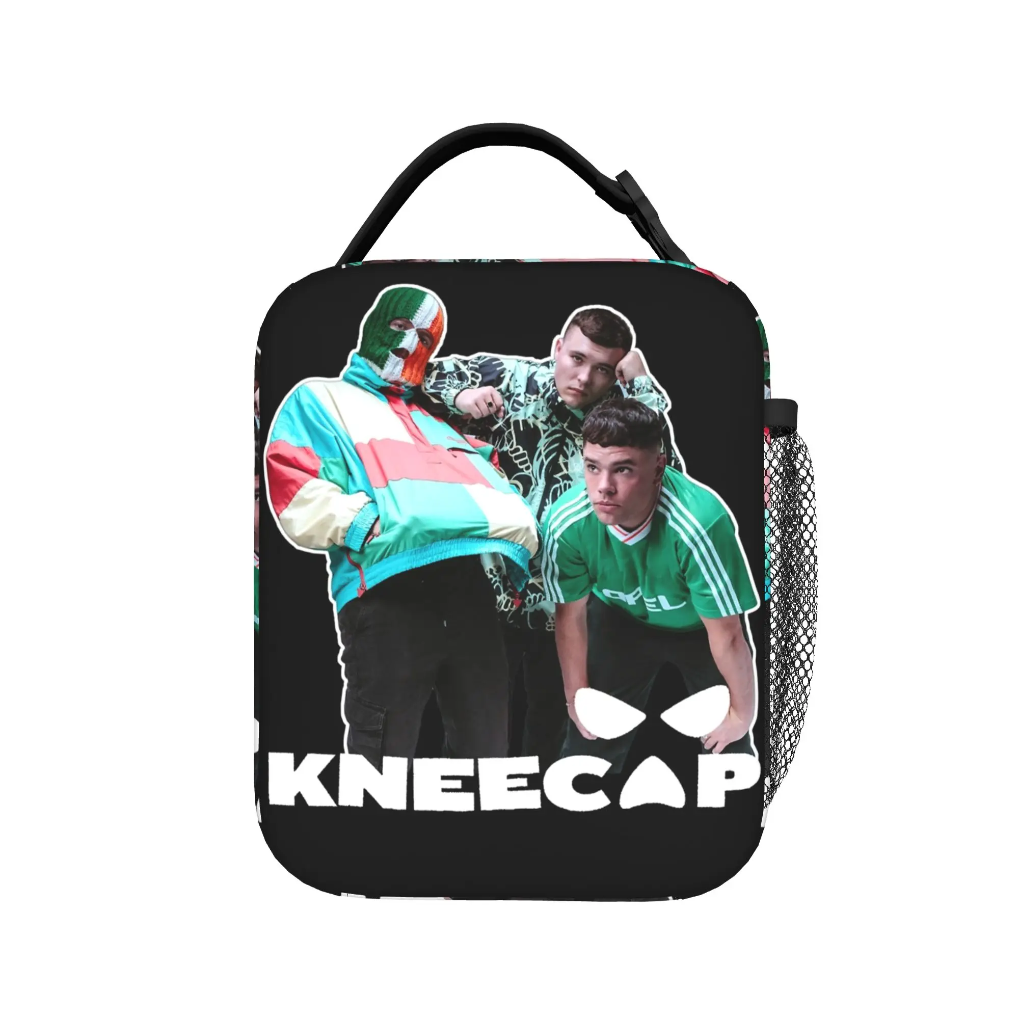 Kneecap Design Irish rap group Insulated Lunch Bag Portable  Reusable Cooler Bag Tote Lunch Box Work  Outdoor Food Handbags