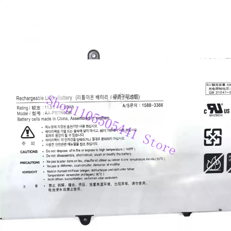 AA-PBTN6QB Laptop Battery for SAMSUNG  900X5N NP900X5N NT900X5N 11.5V 65Wh