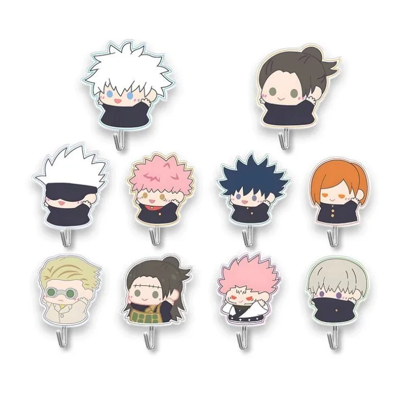 

10pcs One Piece Curse Return to War Kawaii cartoon cute acrylic hook creative punch-free powerful adhesive markless hook gift