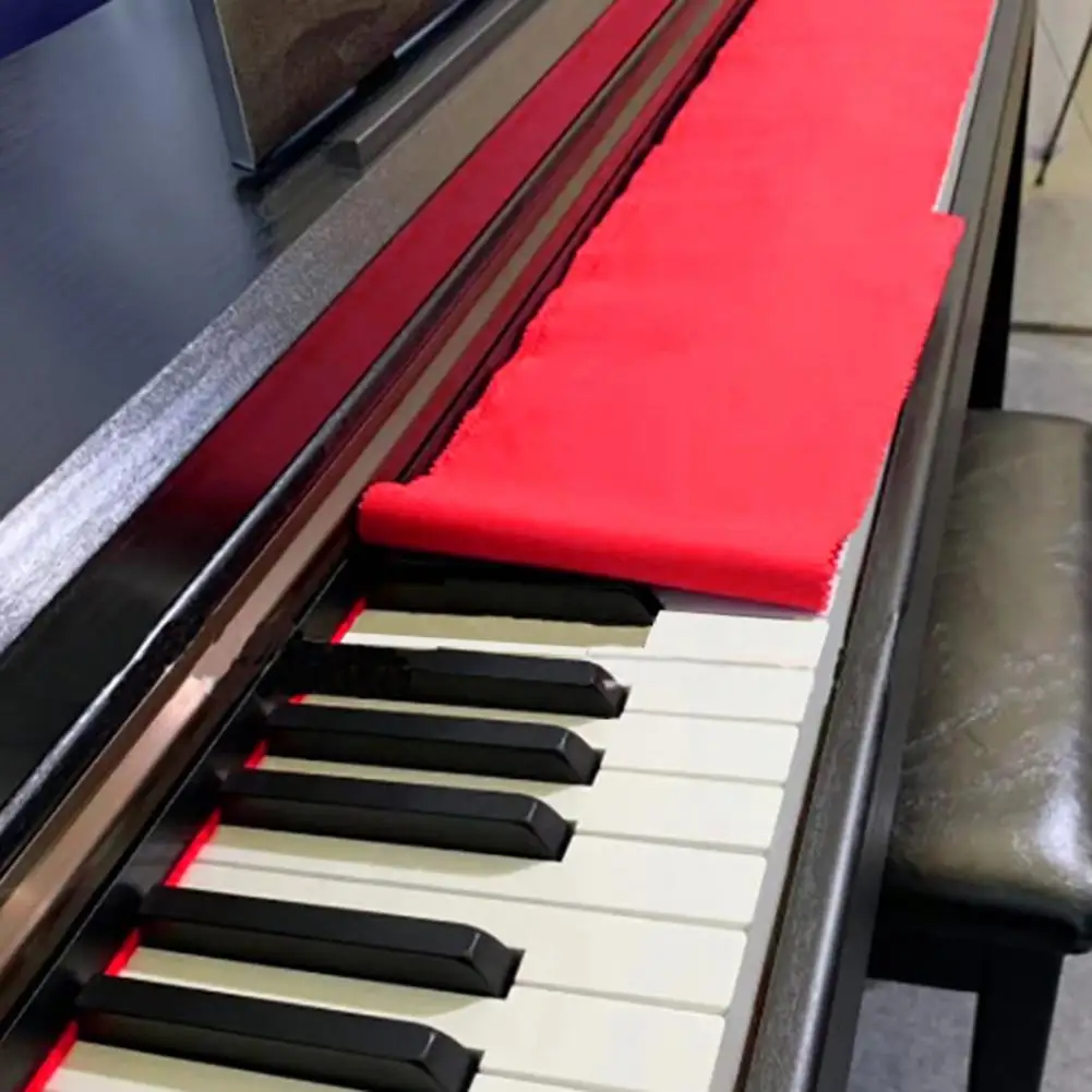 

Piano Keyboard Anti-Dust Cover Flannel Key Cover Cloth 88 Keys Protective Dust Cover for Electronic Keyboard Digital Piano