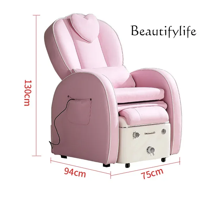 

Nail salon fashion manicure eyelash sofa chair single reclining pedicure massage chair electric sofa