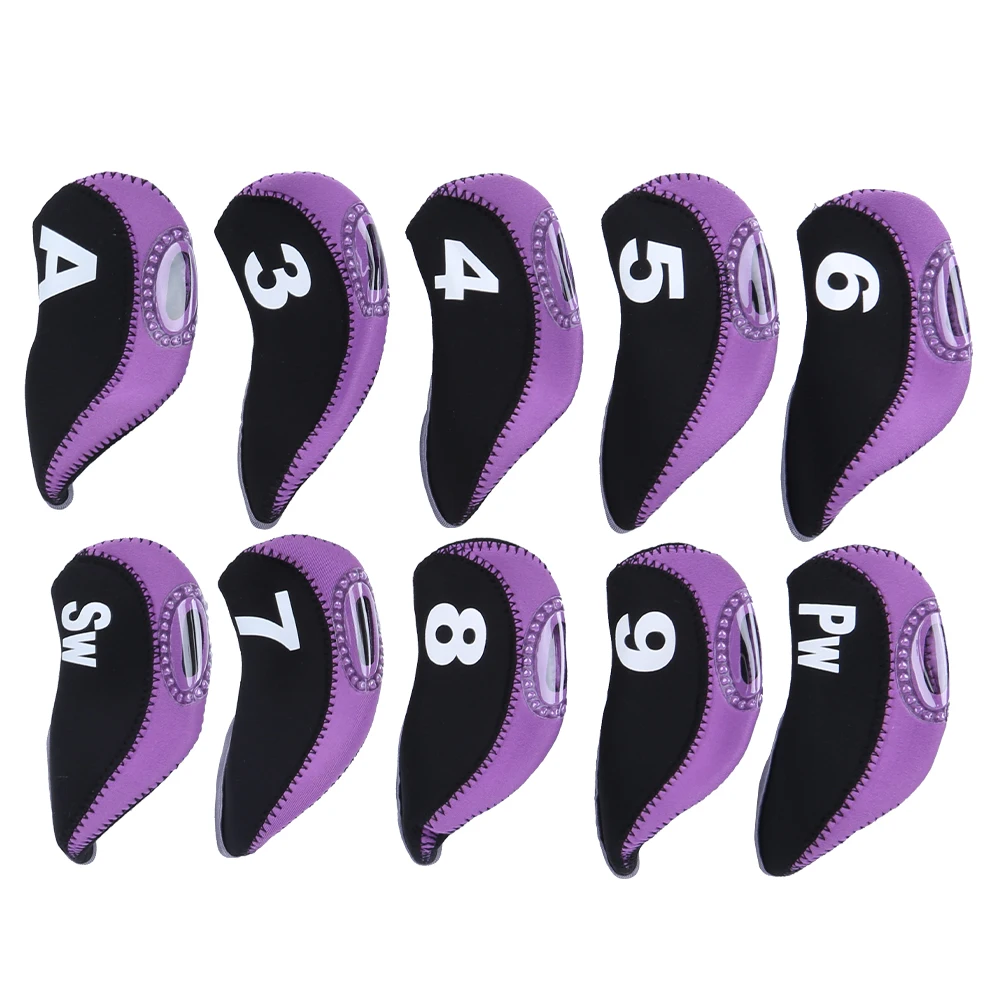 10PCS Neoprene Number Convenient Universal Soft Golf Putter Cover Iron Club Headcover Accessory During Outdoor Travel