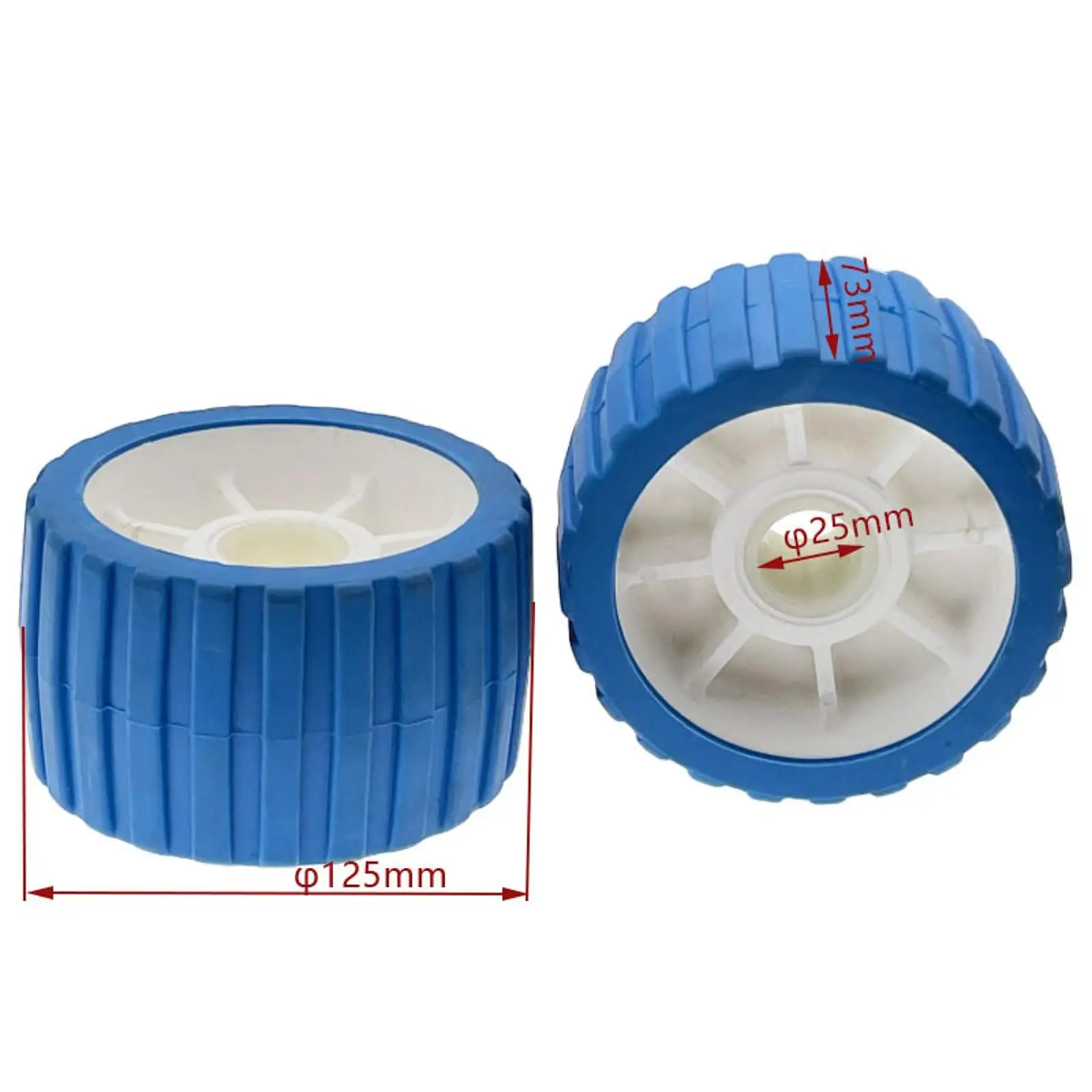 Rouleau oscillant marin de remplacement de roue de rouleau de remorque de bateau robuste pour rouleau de quille de remorque de canot de bateau en caoutchouc de Yacht à moteur