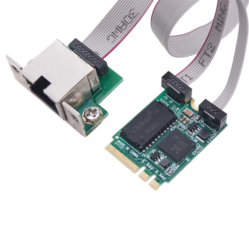 Computer District - Network card M2 2230(Key A Key E) - 1 port RJ45 Gigabit Ethernet 10/100/1000 Mbps - chipset Realtek RTL811 - geo-triangle low and high profile Computer District - Network card M2 2230(Key A Key E) - 1 port RJ45 Gigabit Ethernet 10/100/1000 Mbps - chipset Realtek RTL811 - geo-triangle low and high profile