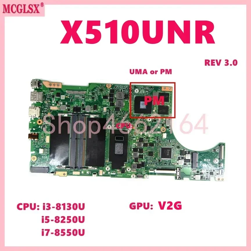 X510UNR Mainboard For ASUS X510UNR X510URR X510UN X510UA X510UAO X510UF X510UAR S510UN S5100U X510UNO F510U VM510UA Motherboard