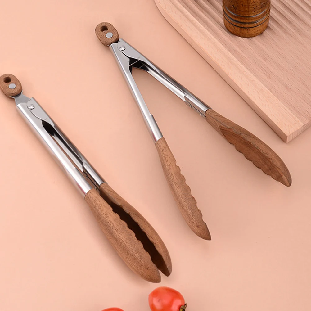 

Food Tongs Hot Dog Flipping Burgers Kitchen Serving Bbq Barbecue Grill Stainless Steel