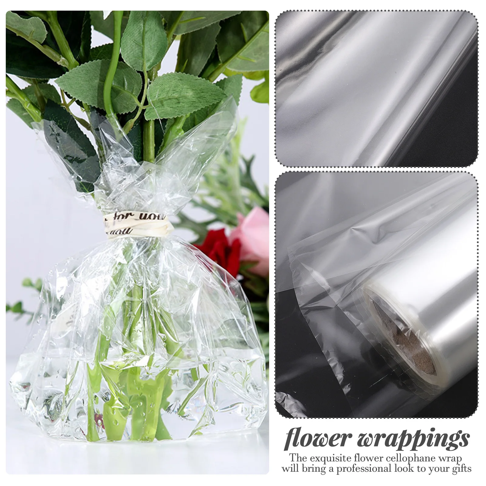 

Wrapping Paper Bouquet Material DIY Floral Decorative Durable Christmas Wedding Birthday Gifts Boxes Photo