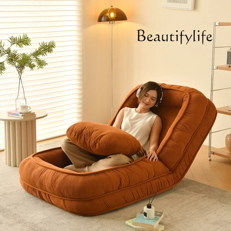 Lazy sofa sleepable reclining home bedroom tatami foldable single sofa bed