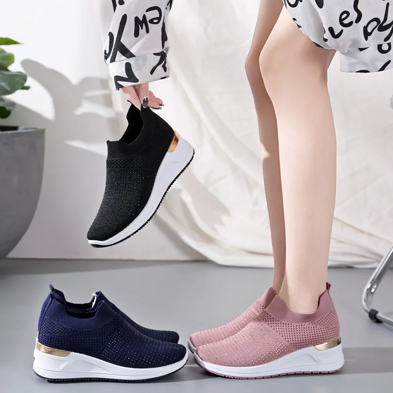 2024 new women's shoes summer fashion casual shoes Breathable mesh surface comfortable shoes soft sole sports shoes