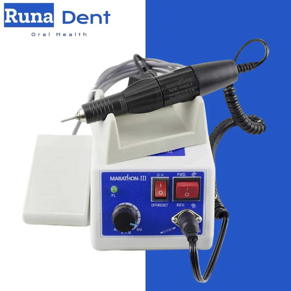 Dental Lab Micromotor SMT Marathon N3 35000 RPM Electric Handpiece H37L1 Dual Voltage 220V Set