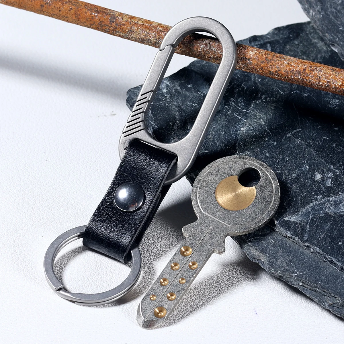 Titanium Key Chain Men EDC for Car Keychain Buckle Luxury Lightweight Key Rings Holder Tool Durable Carbiner Accessories Gift - Image 3