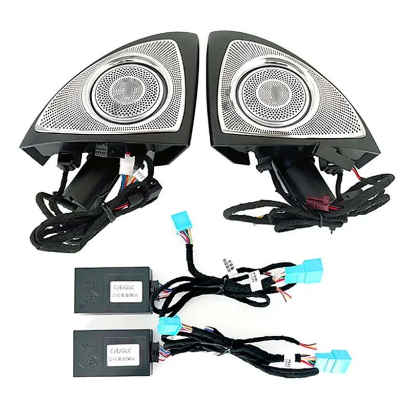 W213 3D 4D Tweeter Speaker 64 Colors Atmosphere Lighting 3D Rotating Tweeter Ambient Light For Mercedes 2016-2023 E-class W213