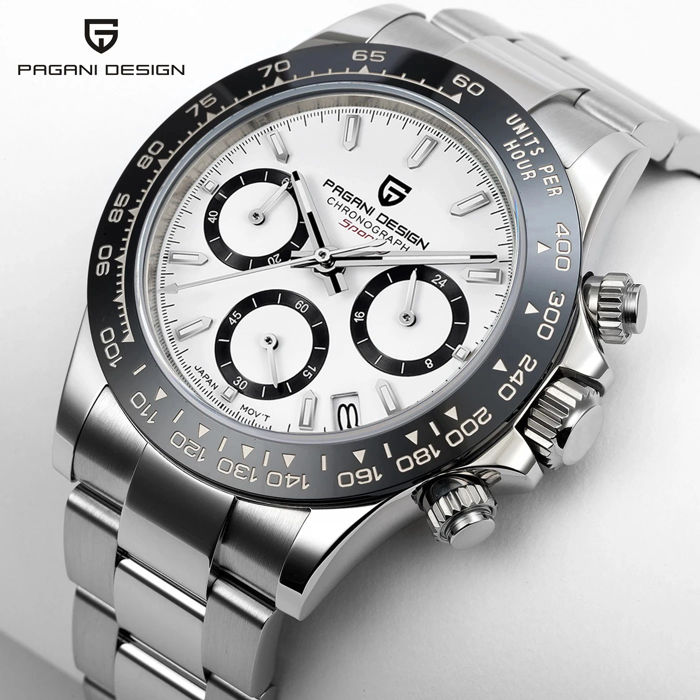 2024 PAGANI DESIGN Top Brand Men 40MM Sports Quartz Watches Sapphire Stainless Steel 100m Waterproof Chronograph Reloj Hombre