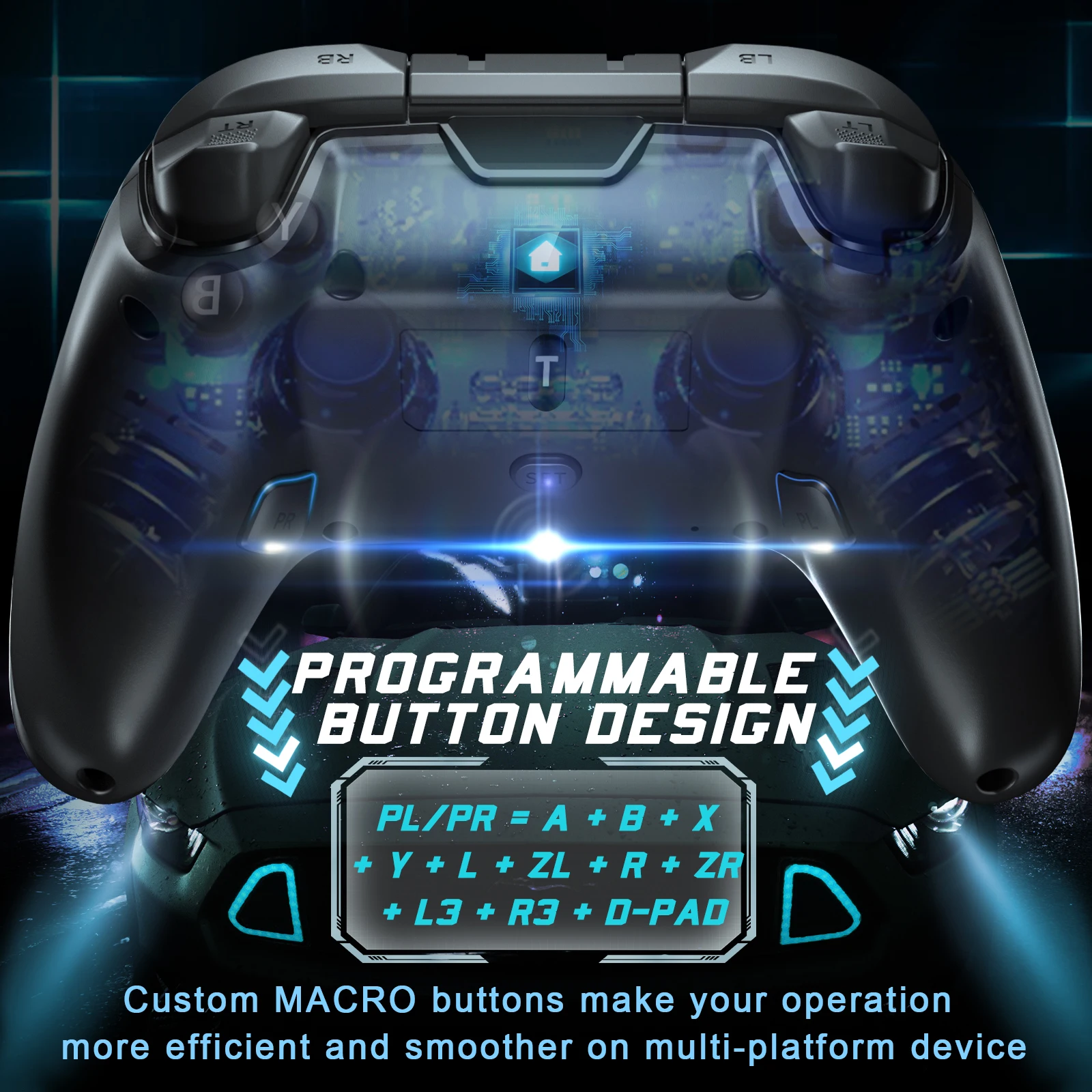 Manette de jeu sans fil pour Nintendo Switch Pro, pour Console de jeu OLED/Lite/Steam/Android/IOS, avec gyroscope à 6 axes