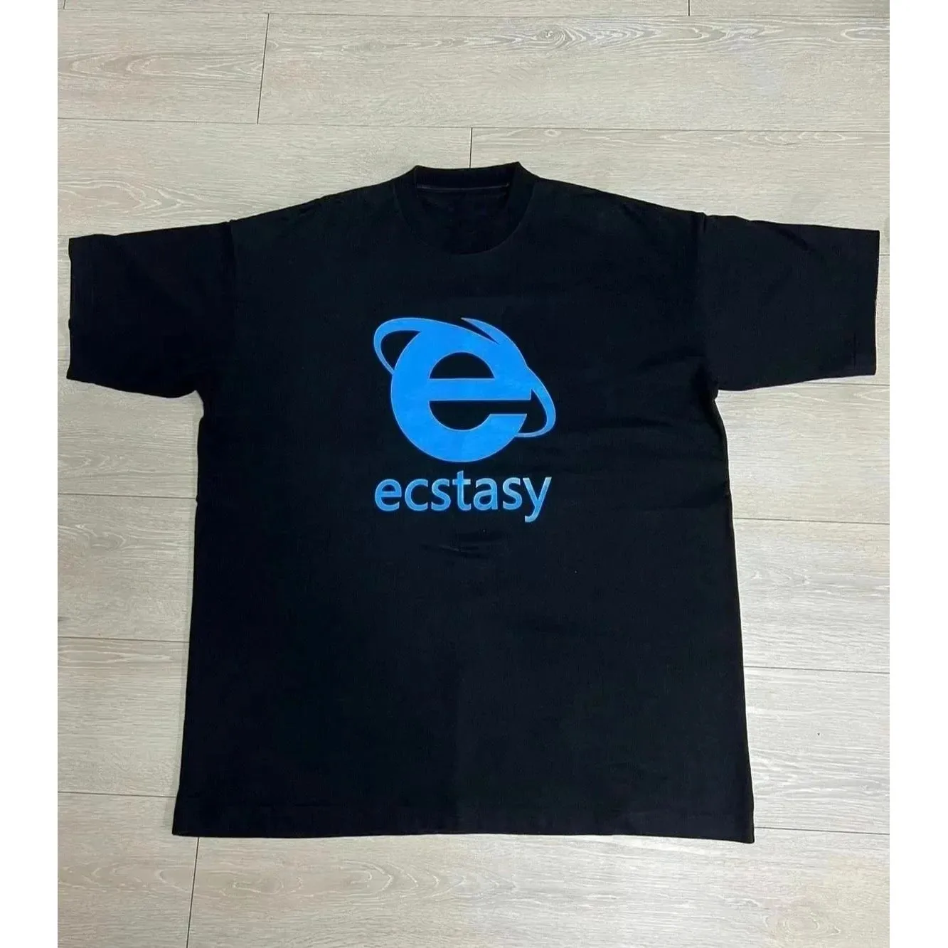 エクスタシー新 Tシャツ Y2K メンズ原宿白 Tシャツレターパターンプリントオーバーサイズルーズ半袖ゴシックトップストリート