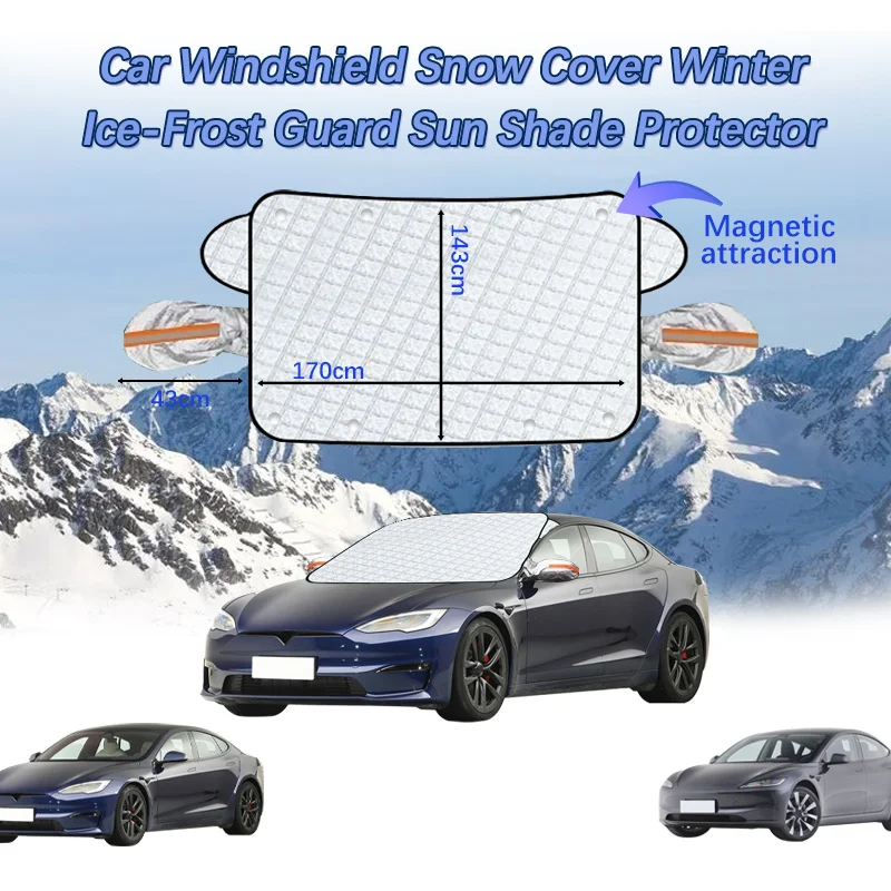 

Car Waterproof Cover Covers Awning Anti-Snow Windshield Proof Protective Cotton Sunshade Anti Ice Frost For Tesla Model3 Hodel S