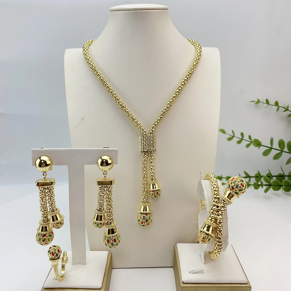 

Brazilian Jewelry Sets Beautiful Simple Jewelry Bridal Jewelry for Women Wedding Gift FHK29096