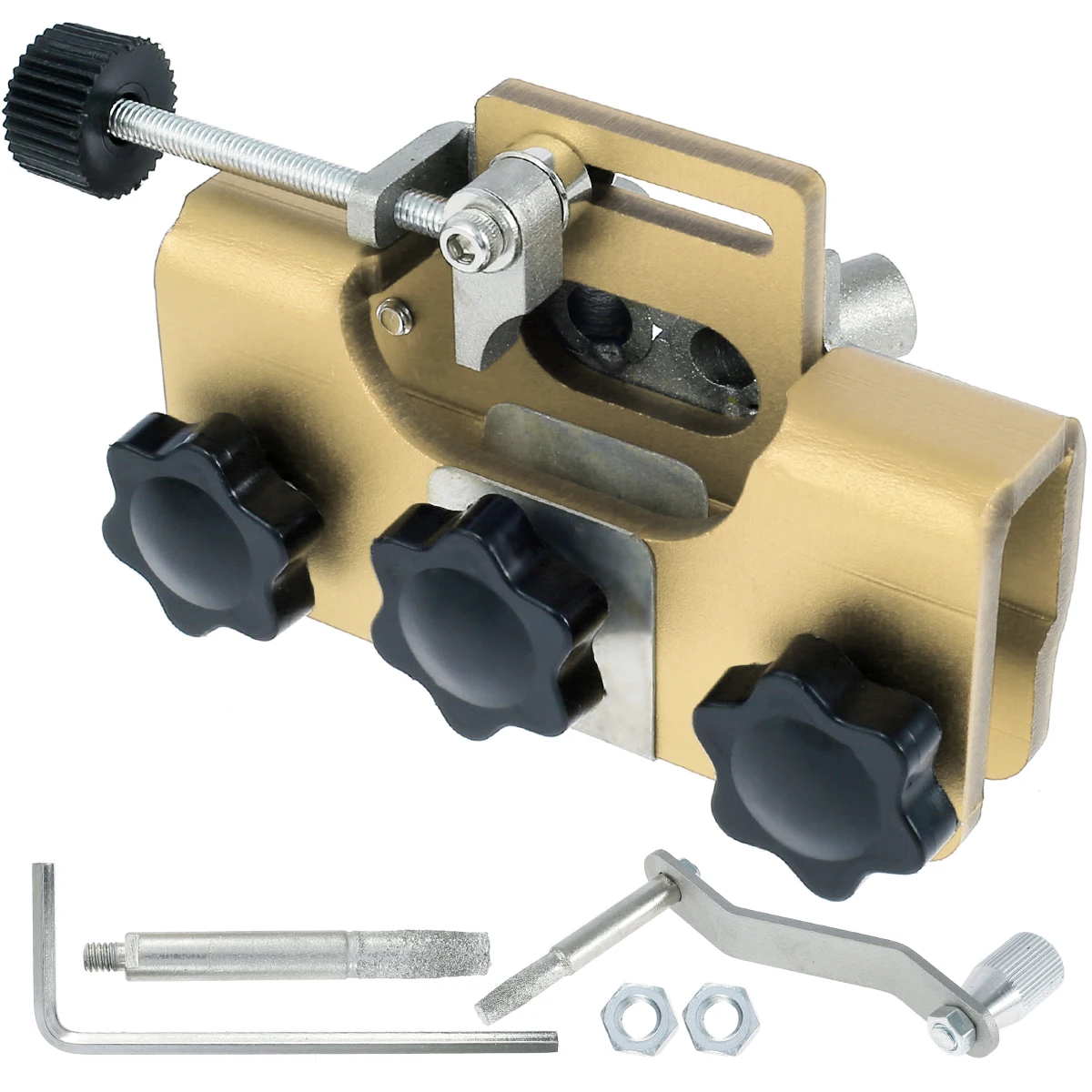 Portable Chainsaw Sharpener Jig Manual Chainsaw Chain Sharpening for Chain Saws and Electric Saws with Sharpening Heads