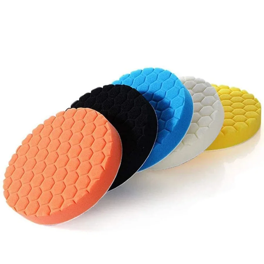 5pcs Compound Buffing Polishing Pads Cutting Sponge Pads Kit for Car Polisher Self-Adhesive Sponge Waxing