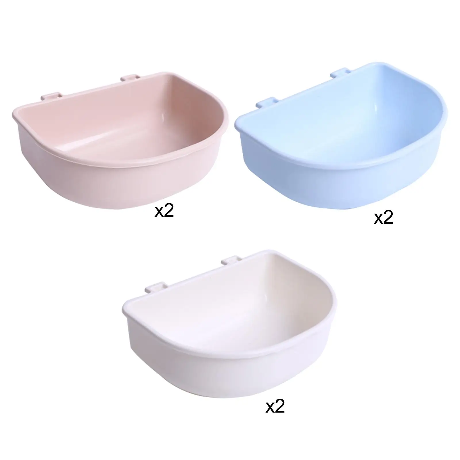 2 Pack Dog Crate Water Bowls for Cages Or Carriers Suitable for Small Pets