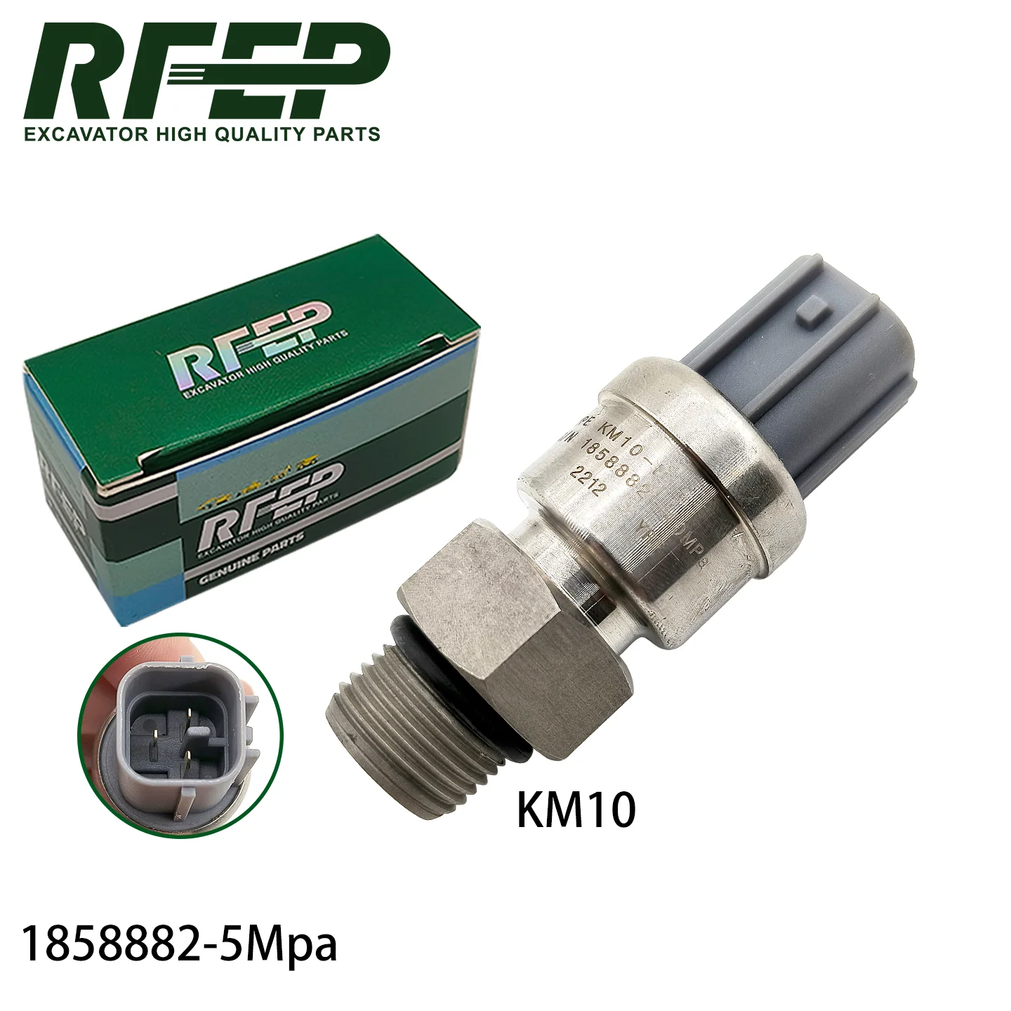 1858882 Oil Pressure Sensor KM10 5Mpa KM10-P16 40Mpa Excavator Parts Hydraulic System Direct Replacement Spare Parts