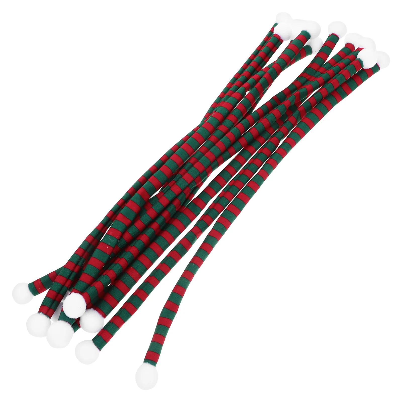 

10Pcs Decorative Mini Scarf Christmas Theme Soft Touch Stripy Design for Bottle Decor Party Favors DIY House Accessory Set