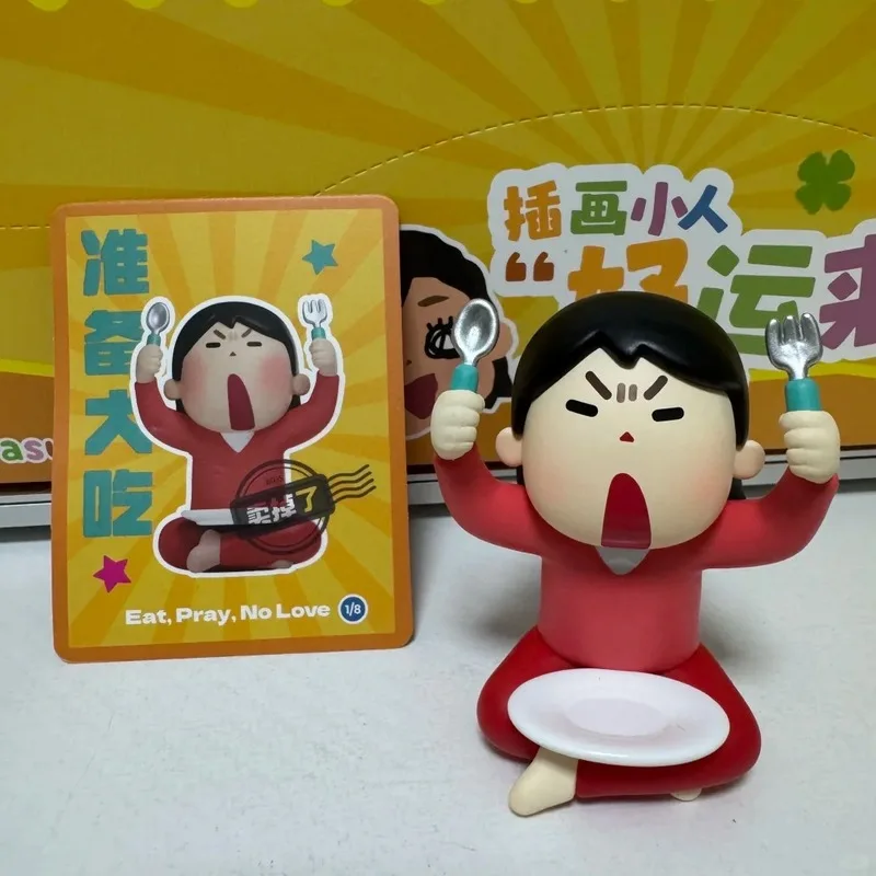 شخصيات Plzdot التوضيحية سلسلة الحظ الجيد صندوق أعمى صغير مجموعة شخصيات الحركة زينة الحلي نموذج هدية مجموعة #6