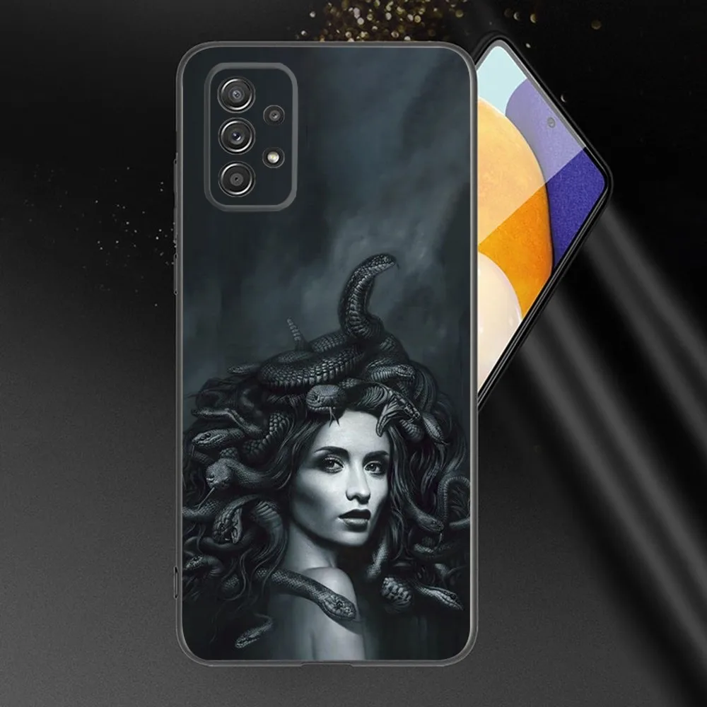 Ancient Greek Mythology Medusa Phone Case For Samsung Galaxy A13,A21s,A22,A31,A32,A52,A53,A71,A80,A91 Soft Black Phone Cover