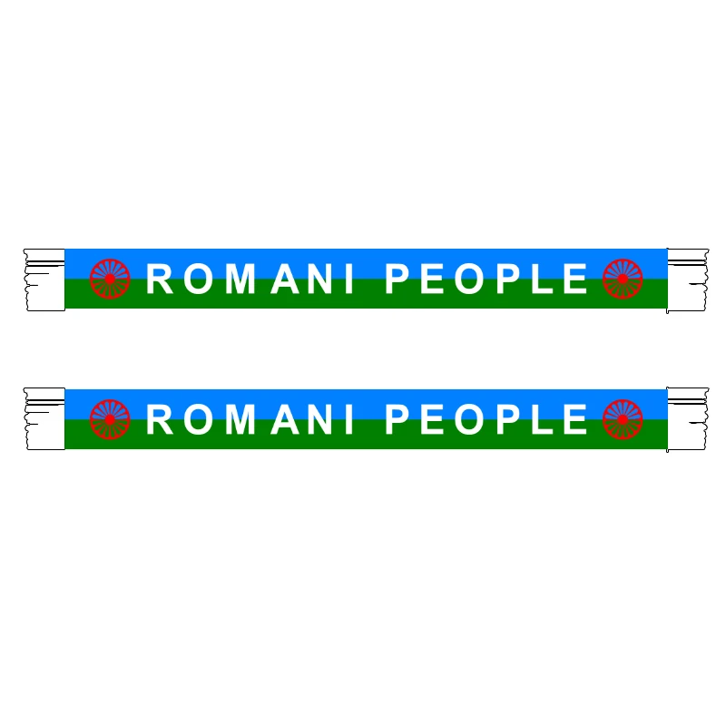 15x150cm  Gypsy Scarf Romani Peoples  Satin Scarf Banner