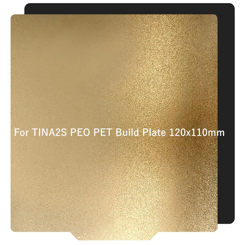 

TINA2S PEI Print Plate Kit for 3D Printer Flexible Building Plate with Double Sided Textured PEI Spring Steel Sheet 120x110mm