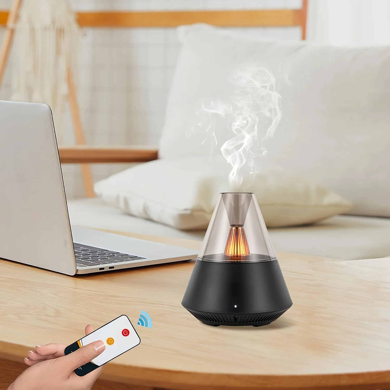 Mini humidificador de aire de escritorio de 150 ml: modos de niebla continua e indirecta activados por tacto, ABS y PC, funcionamiento silencioso, adecuado