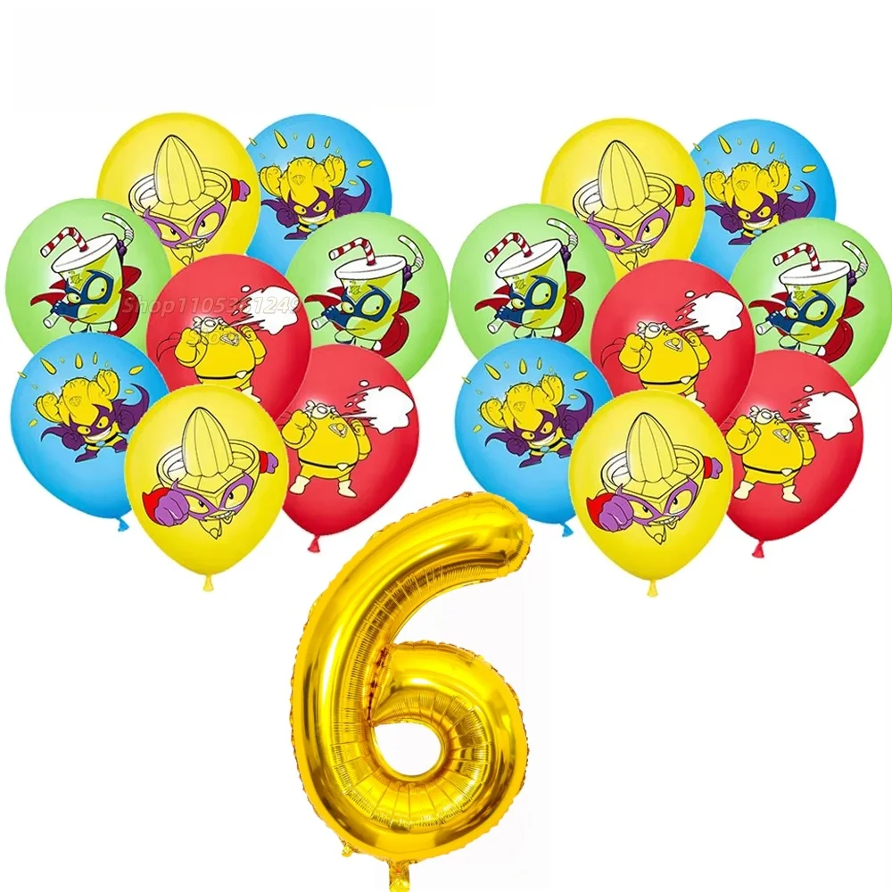 Superthings Themen-Geburtstagsparty-Dekoration Superzings Zahlenballons Hintergrund Tortendekoration Partyzubehör Babyparty-Geschenke – Detail 10